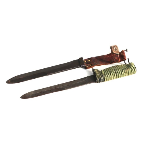 1507 - A converted French model 1949/56 MAS Knife Bayonet (muzzle rings have been removed) to make into a f... 