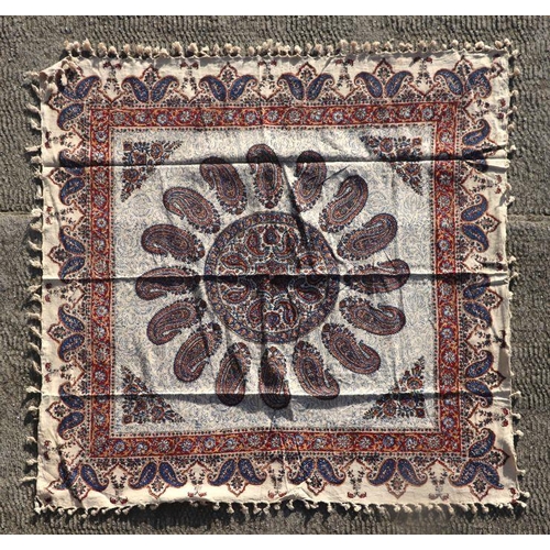 An Iranian Esfahan traditional cotton hand printed wall hanging, 120 by