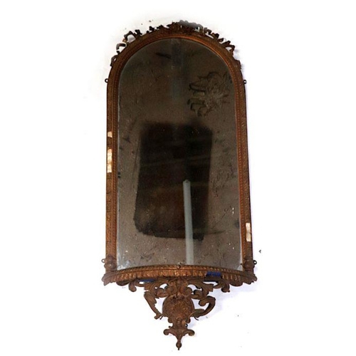 2192 - A pair of Victorian giltwood and gesso Pier mirrors with ribbon decoration, both supported by origin... 