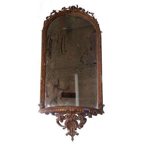 2192 - A pair of Victorian giltwood and gesso Pier mirrors with ribbon decoration, both supported by origin... 