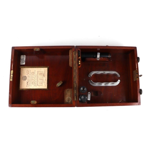 277 - An H Hughes & Son Ltd, London, 'Husun' patent sextant in a mahogany case, 30cms wide.