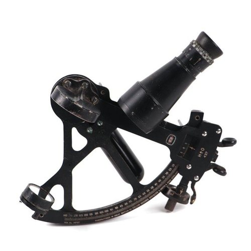 282 - A Kelvin Hughes sextant, serial no: H Crow's Foot O 437, cased, 34cms wide.