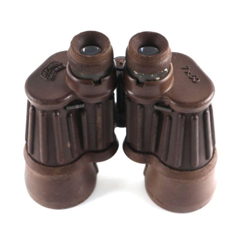 40 - A pair of Menzolot (Zeiss) military armoured binoculars 7x50.