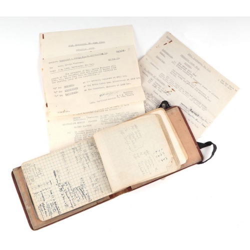 73 - A WW2 13th Northants Battalion Home Guard note book and documents. The note book which is a 1917 dat... 