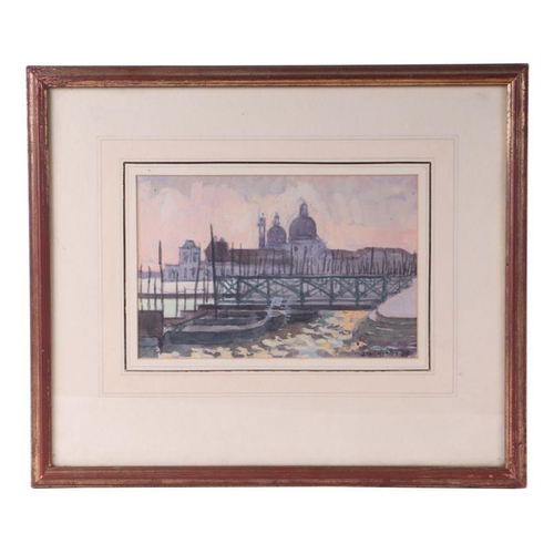 836 - J V Horton - Venetian Scene - signed & dated '88 lower right, watercolour, framed & glazed, ... 