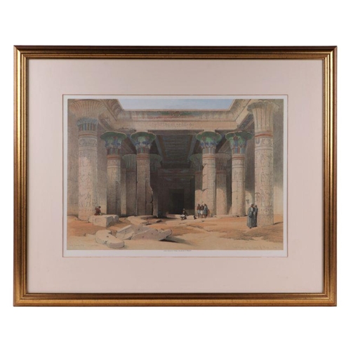 845 - After David Roberts RA (1796-1864) - Front Elevation of the Great Temple of Abu Simblel, Nubia, 1848... 