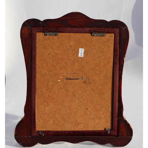 345 - A large silver inlaid tortoiseshell photo frame, overall 31 by 35cms.