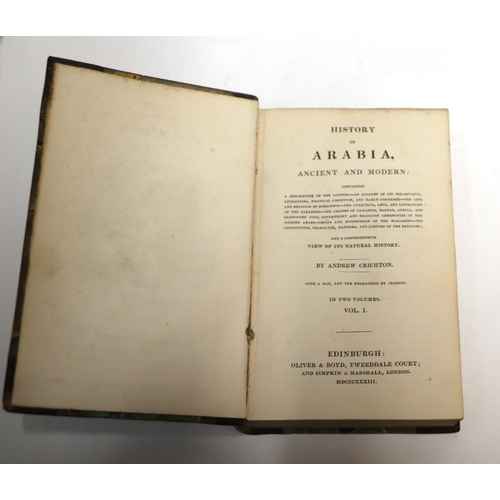 13 - Chrichton (Andrew) History of Arabia, Ancient & Modern, vols I & II, with map and ten engrav... 