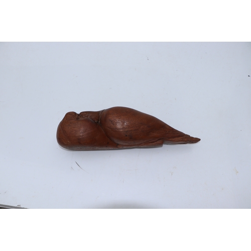 243 - Valerie Clemence Clarebout RA (b1908) a carved wooden sculpture depicting a pair of doves, signed 'V... 