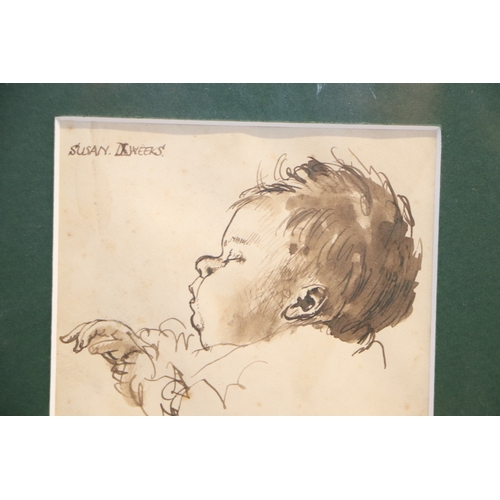 812 - William Dring (1904-1990) - Susan Nine Weeks - study of a sleeping baby, signed and dated 1935 lower... 