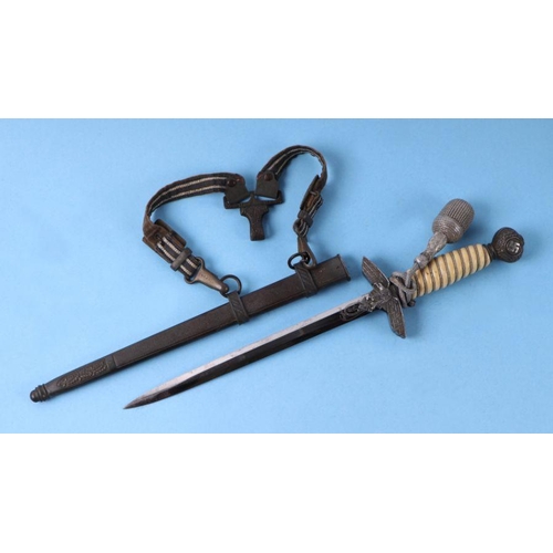 106 - A replica Nazi dress dagger, the blade marked 'Solingen Waffen' in scabbard, 43cms long.