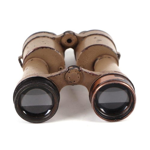 114 - A pair of French Huet 7x50 military binoculars, cased.