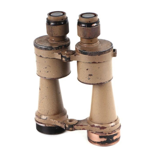 114 - A pair of French Huet 7x50 military binoculars, cased.