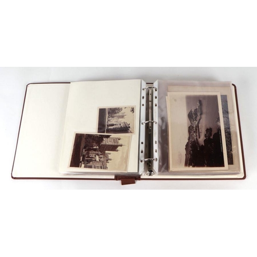 12 - A photograph album containing late 19th century British, European and American photographs, the majo... 