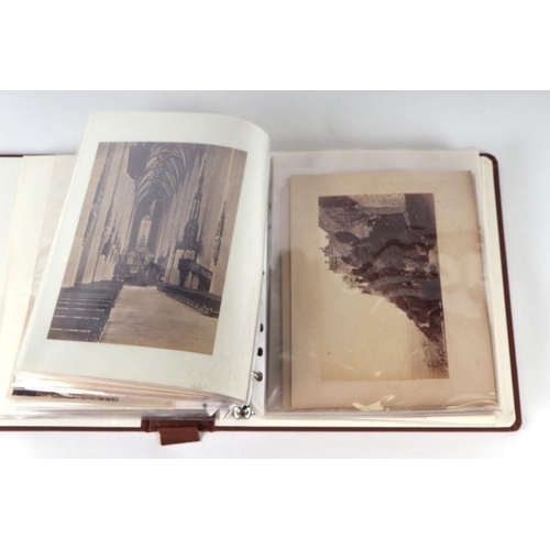 12 - A photograph album containing late 19th century British, European and American photographs, the majo... 