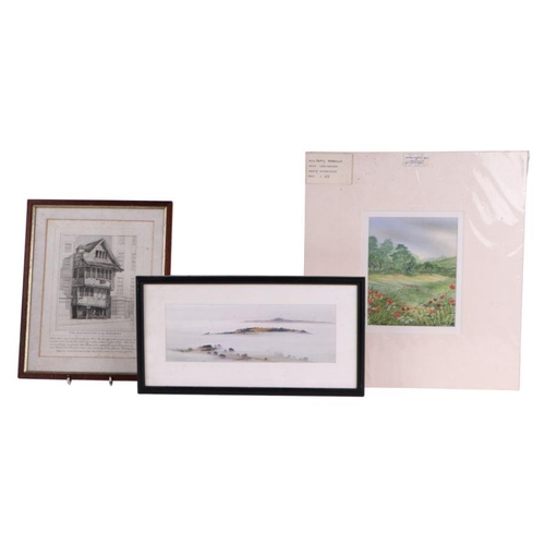 212 - After David Miller - a coloured print depicting a brown trout swimming in a chalk stream, framed &am... 