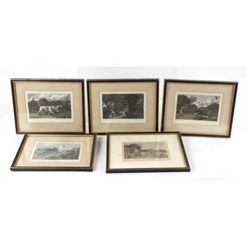 260 - A quantity of assorted 19th century and later engravings and prints to include a set of four shootin... 