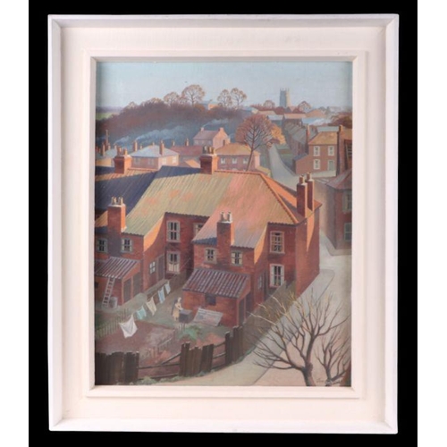 261 - Tom Griffiths (modern British) - Autumn Afternoon at Paradise Place, Norwich - signed lower right, o... 