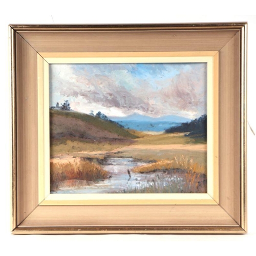 263 - Chrysta G Hogg (20th century school) - Tranquillity (Black River Arizona) - signed lower right, oil ... 