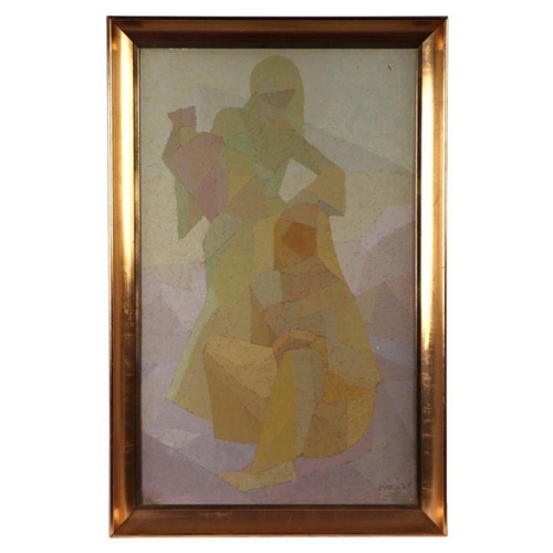 277 - Maria Penn (mid 20th century school) - Study of Two Women - signed & dated '69 lower right, oil ... 