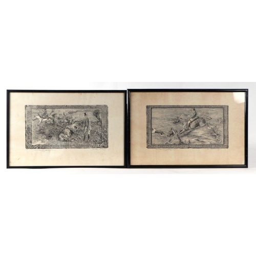 284 - George Algernon Forthergill (1868-1945) - a group of five lithograph prints depicting hunting scenes... 