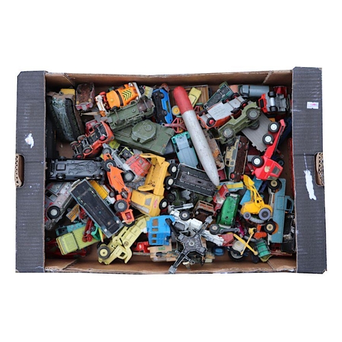 34 - A large quantity of play worn diecast vehicles to include Dinky, Corgi and Lesney.