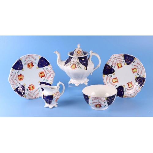 349 - A 19th century Gaudy Welsh part tea set.