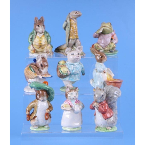 352 - A group of Beswick Beatrix Potter figures to include Sir Issac Newton, Samuel Whiskers and Little Pi... 