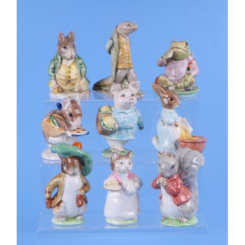 352 - A group of Beswick Beatrix Potter figures to include Sir Issac Newton, Samuel Whiskers and Little Pi... 