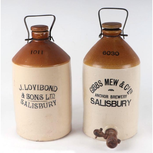 354 - A Gibbs Mew & Co. Anchor Brewery Salisbury stoneware flagon; together with a J Lovibond & So... 