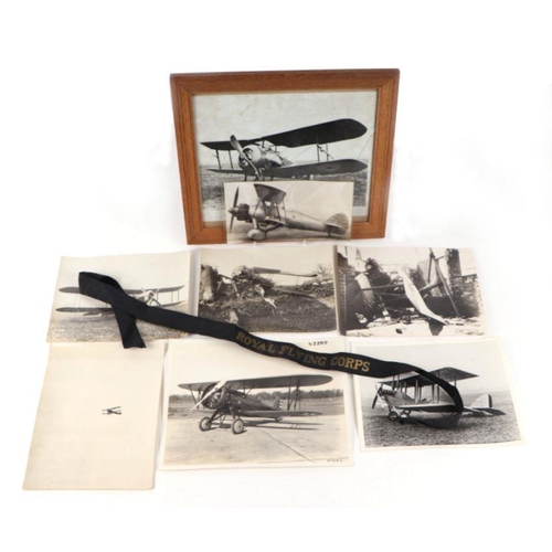 83 - Aviation interest:  a collection of eight black & white photographs of various bi-planes to incl... 