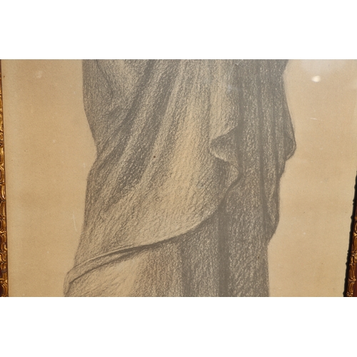 250 - In the manner of Dante Gabriel Rosetti - a full length portrait of a man wearing a robe, monogrammed... 