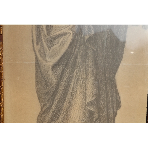 250 - In the manner of Dante Gabriel Rosetti - a full length portrait of a man wearing a robe, monogrammed... 