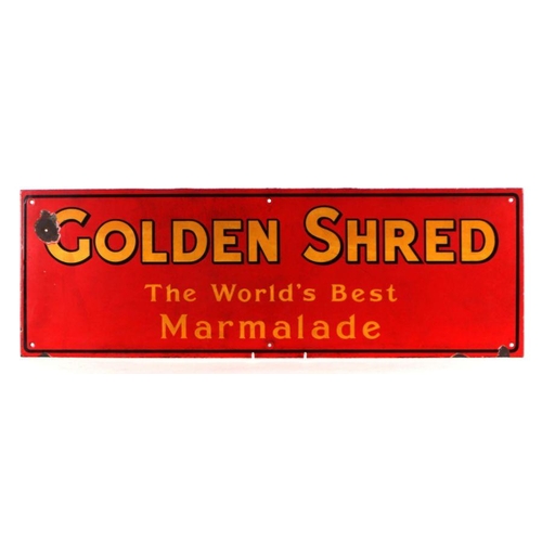 104 - An original advertising sign 'Golden Shred, the World's Best Marmalade', 76 by 25cms.Condition Repor... 