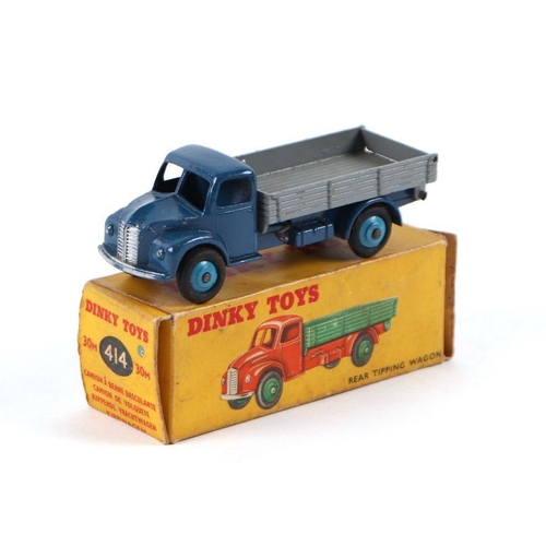 128 - A Dinky Toys no. 414 Dodge Rear Tipping Wagon, blue, boxed.Condition ReportThe original box has knoc... 