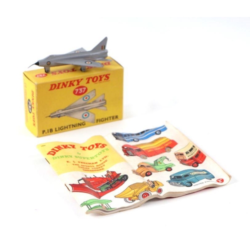 139 - A Dinky Supertoys no. 737 P.1B Lightening Fighter, boxed; together with a 1955 Dinky Toys and Dinky ... 