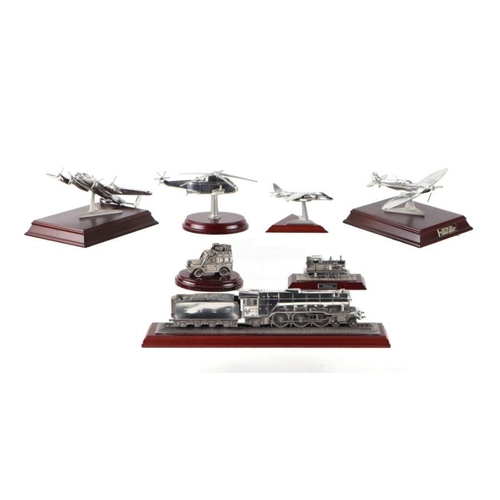 148 - A collection of Royal Hampshire Art Foundry Limited Edition pewter models including the Flying Scots... 