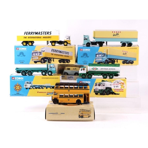 149 - A collection of Corgi Classics Commercial Vehicles to include 21301 Ferrymaster's AEC Box Trailer se... 