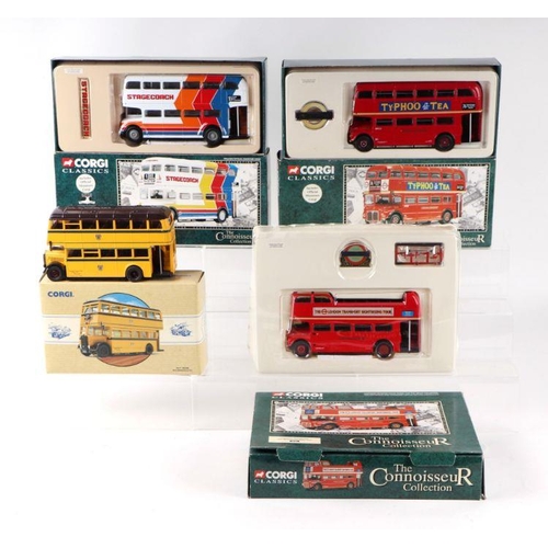 153 - Four Corgi Classics (the Connoisseur Collection) buses comprising 35007 RM1818 London Transport AEC ... 