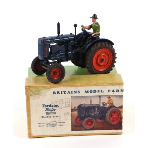 157 - A Britains - Farm Series - Set 127F Fordson Major tractor with driver in green shirt, boxed.Conditio... 