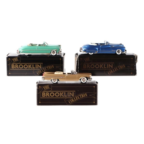 169 - Three Brooklin 1;43 scale diecast metal cars comprising 1948 Buick Roadster Convertible, 1959 Chrysl... 