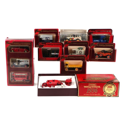 174 - A collection of Matchbox Models of Yesteryear including Y-11/1932 Bugatti type 51, Y-10 1957 Maserat... 