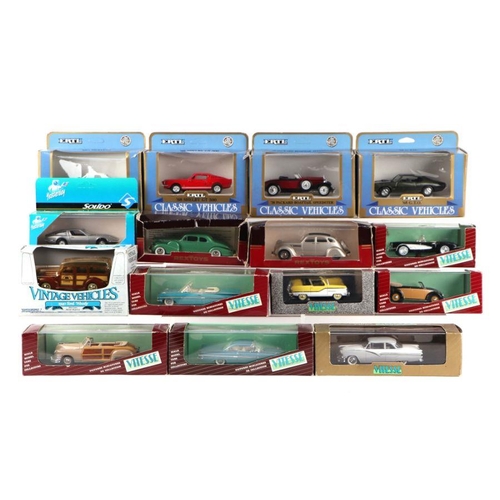 175 - A quantity of assorted diecast 1/43 scale models including Rex Toys Cadillac V16, ERTL 1930 Packard ... 