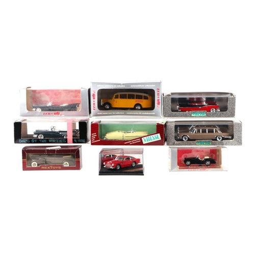 175 - A quantity of assorted diecast 1/43 scale models including Rex Toys Cadillac V16, ERTL 1930 Packard ... 