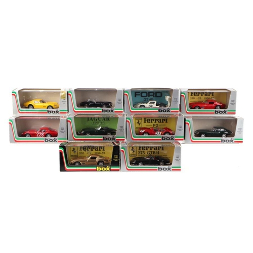 178 - Ten Box of Italy 1/43 scale diecast cars comprising AC Shelby Cobra (8411), Ferrari 250GT (8405), Fe... 