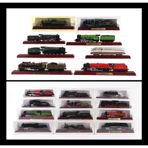 183 - A collection of Atlas Editions scale model locomotives and tenders including the Crampton, LMS Royal... 