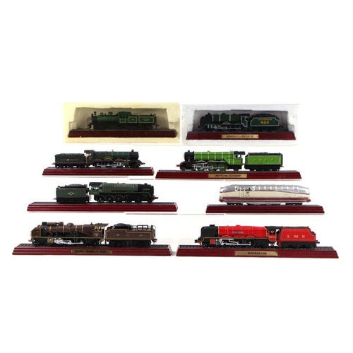 183 - A collection of Atlas Editions scale model locomotives and tenders including the Crampton, LMS Royal... 