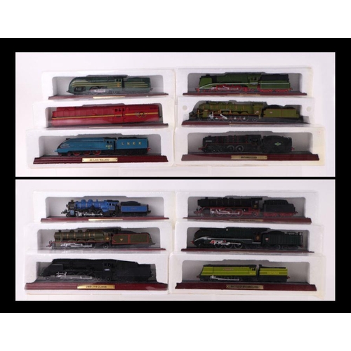 184 - A collection of Atlas Editions scale locomotives including DR 05C Class, DR18200 Pacific, SNCB 12 Cl... 