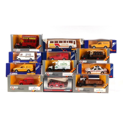 187 - Assorted Corgi classic cars including Ford Lotus Cortina, Jaguar Mk 2, Ferrari 250GTO, Austin-Healey... 