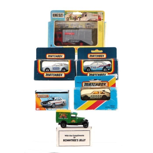 231 - A Matchbox K-7 Refuse Truck and other Matchbox vehicles including Toyota Supra MB60, 68 Mustang GT/C... 